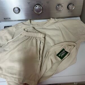 Daily Drills Beige Lounge Set